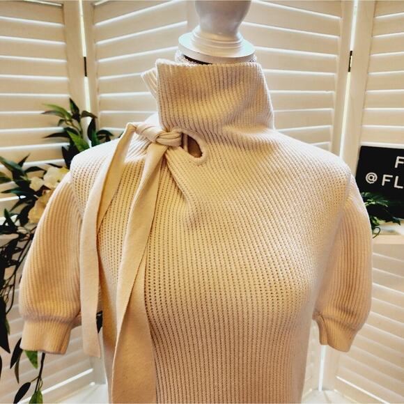 SELF PORTRAIT BRAIDED CREAM SWEATER SIZE MED - Picture 4 of 8